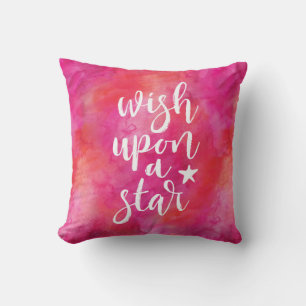 Desee una almohada estrella de medianoche rosa par