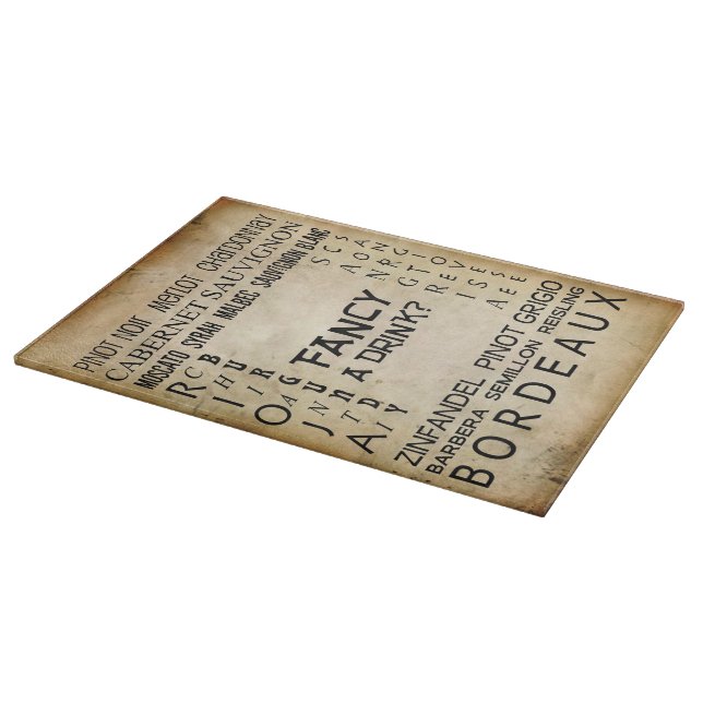 ¡Desee una tabla de cortar de la bebida! (Borde)