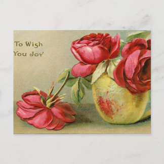 Deséenle Alegría De La Postales Florales Vintage