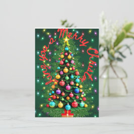 Deséenle Un Feliz Árbol De Navidad 3D Verde
