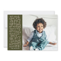 Deséenle una Feliz Navidad en la tarjeta de fotos