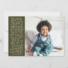 Deséenle una Feliz Navidad en la tarjeta de fotos