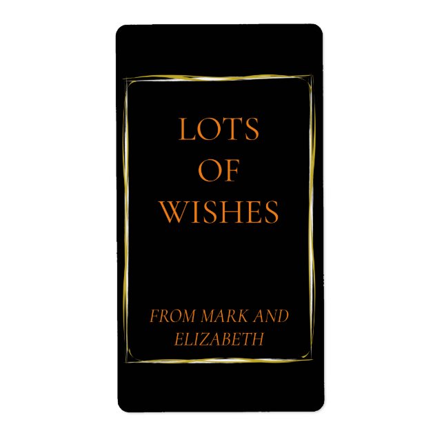 Deséenle una feliz y exitosa etiqueta de año nuevo (Frente)