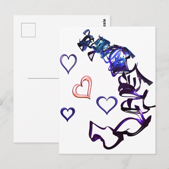 Desencadenar mi postal cardíaca (Anverso / Reverso)