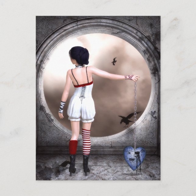 Desencadenar mi tarjeta postal de arte gótico del  (Anverso)