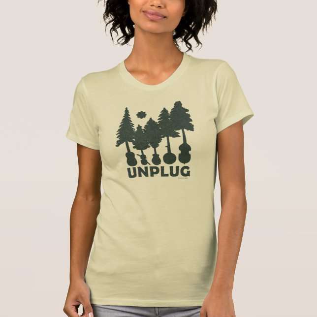 Desenchufe - la camiseta de la mujer del bosque (Anverso)