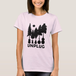 Desenchufe - la camiseta para mujer del bosque del