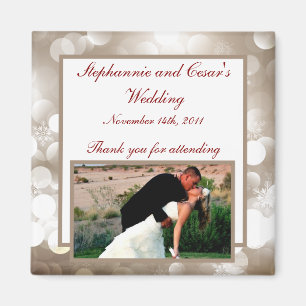 Desenfoque invernal de imán de Invitación de 2"x2"