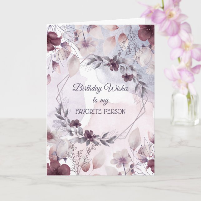 Deseo De Cumpleaños Para Mi Tarjeta De Persona Fav (Orquídea)