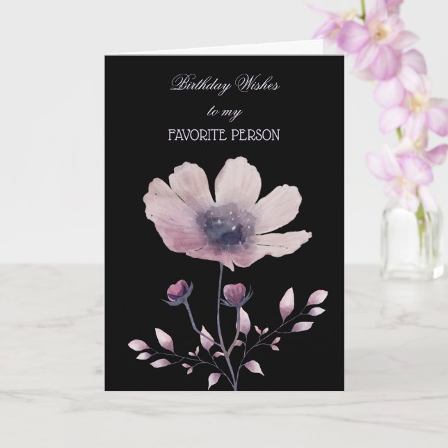 Deseo De Cumpleaños Para Mi Tarjeta De Persona Fav (Orquídea)