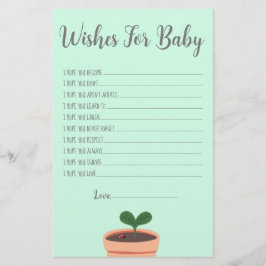 Deseo De Juego De Baby Shower Para Baby Flyer