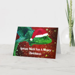 Deseo de la iguana usted Felices Navidad