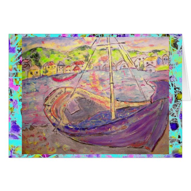 deseo de puesta de sol en la aldea griega (Anverso (Horizontal))