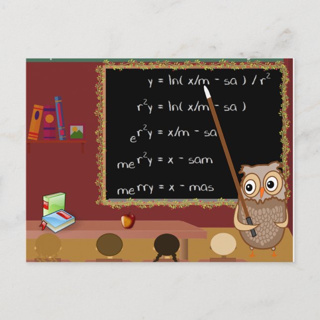 Deseo del navidad de las matemáticas (Anverso)