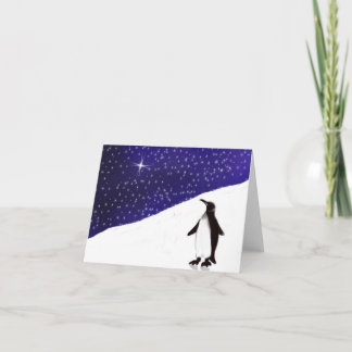Deseo del navidad de un pingüino
