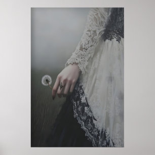Deseo Etéreo de Diente de León Arte Lady Gótico Os