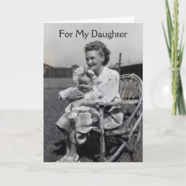 Deseo para mi hija en la tarjeta del día de la mad