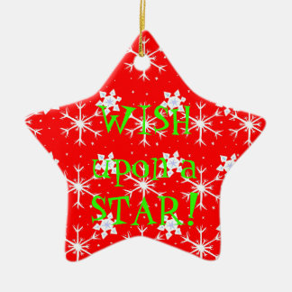Deseo sobre un ornamento de la estrella