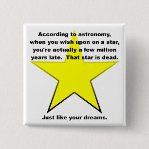 Deseo sobre una insignia divertida del botón de l