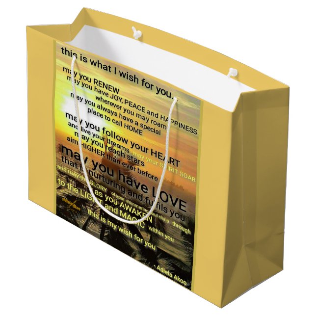 Deseo una bolsa de regalo grande de Adiela Akoo (Angulo reverso)