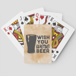 Deseo usted era naipes de la cerveza