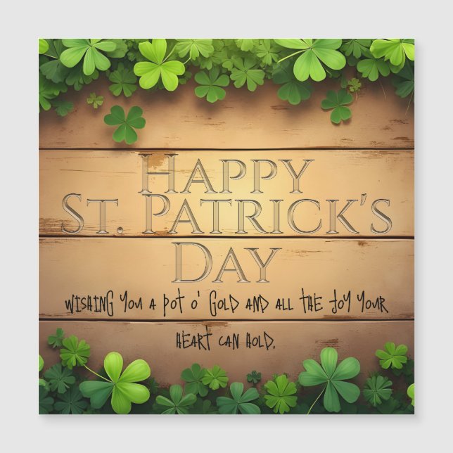 Deseos Afortunados de San Patricio 🍀 (Anverso)
