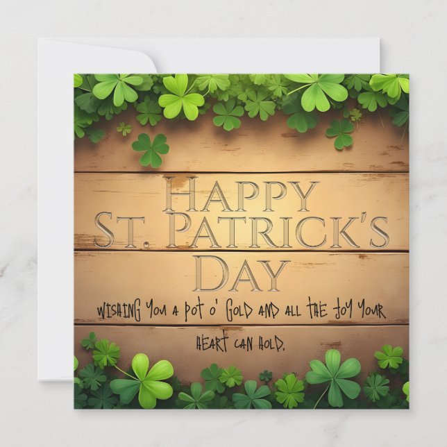 Deseos Afortunados de San Patricio 🍀 (Anverso)