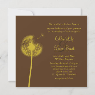 ¡Deseos Amarillos! Invitación de Boda