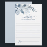 Deseos azules turbios para la tarjeta de novia<br><div class="desc">Dusty Blue desea la tarjeta de novia y novio</div>