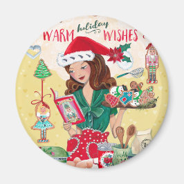 Deseos Cálidos de Navidad | Imán