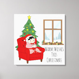 Deseos Cálidos Esta Navidad – Arte de Lienzo Acoge