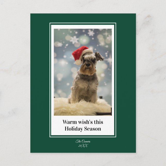 Deseos cálidos esta postal de temporada de vacacio (Anverso)