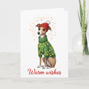 Deseos Cálidos Galgo Navidad Lindo