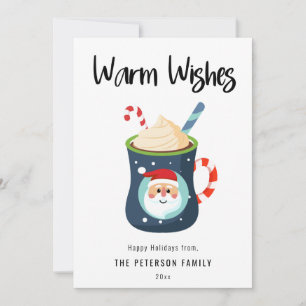 Deseos cálidos Navidades Cocoa Mug Tarjeta de vaca