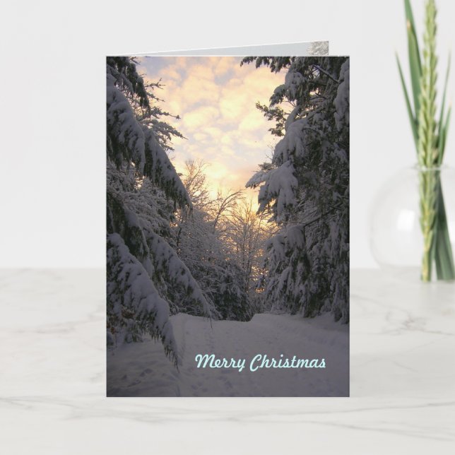 Deseos cálidos Navidades Tarjetas de nevada (Anverso)