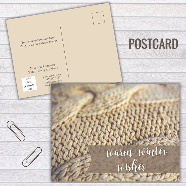 Deseos Cálidos Realtor Felices Fiestas Postales (Warm winter wishes postcard)