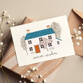 Deseos Cálidos Tarjeta De Feriado Doble No Denomin