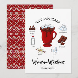 Deseos cálidos Tarjeta de vacaciones de chocolate