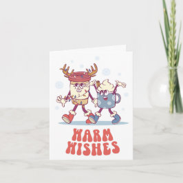 Deseos cálidos: Tarjeta de vacaciones Retro Groovy