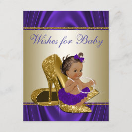 Deseos chicas para el juego morado de Baby Shower 