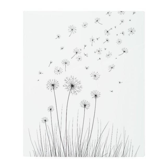 Deseos Dandelion, Arte Minimalista. (Anverso)