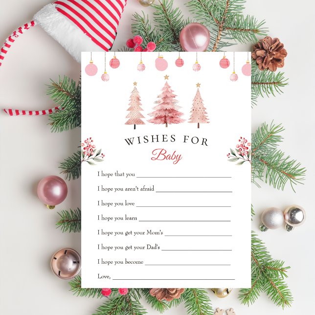 Deseos de Árbol de Navidad para Tarjeta Baby Showe (Subido por el creador)