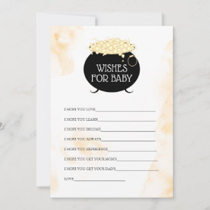Deseos de Baby Shower de Halloween para tarjeta de