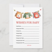 Deseos de Baby Shower de Suéter Feo para la nota d
