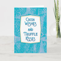 Deseos de cacao y besos de trufa Tarjeta de invier