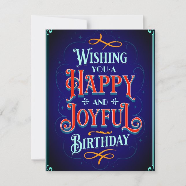 Deseos de cumpleaños decorativos de época (Anverso)