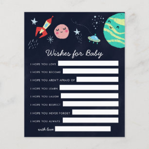 Deseos de Galaxia Espacial para Tarjeta Infantil