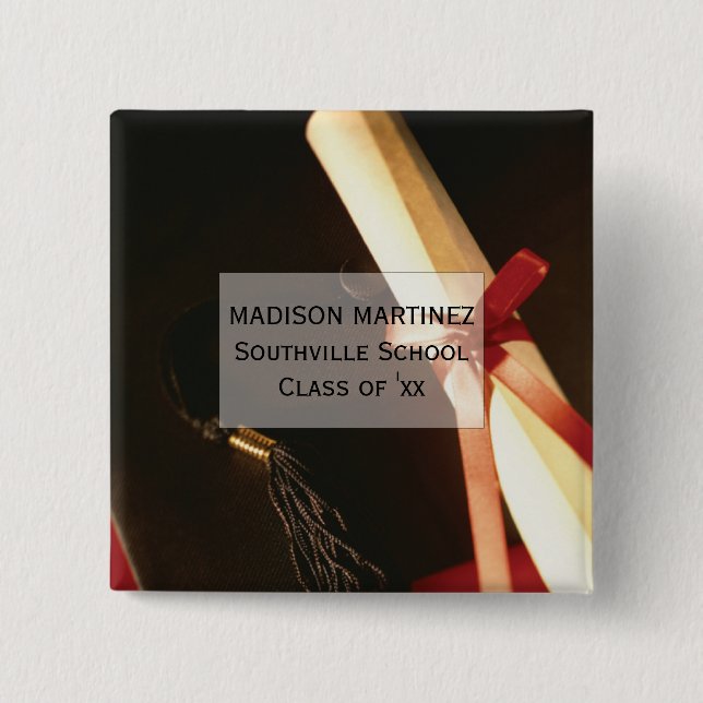 Deseos de graduación de nieta, botón (Anverso)