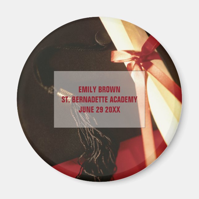 Deseos de graduación de nieta, imán (Frente)