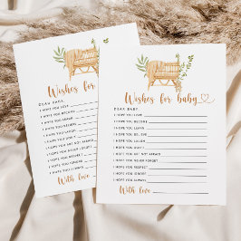 Deseos de guardería para la tarjeta de bebé